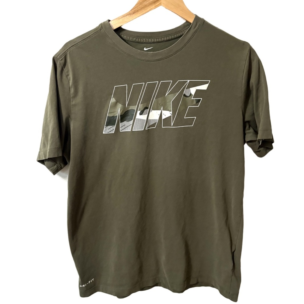 Nike Olive Green Dri-FIT Tee